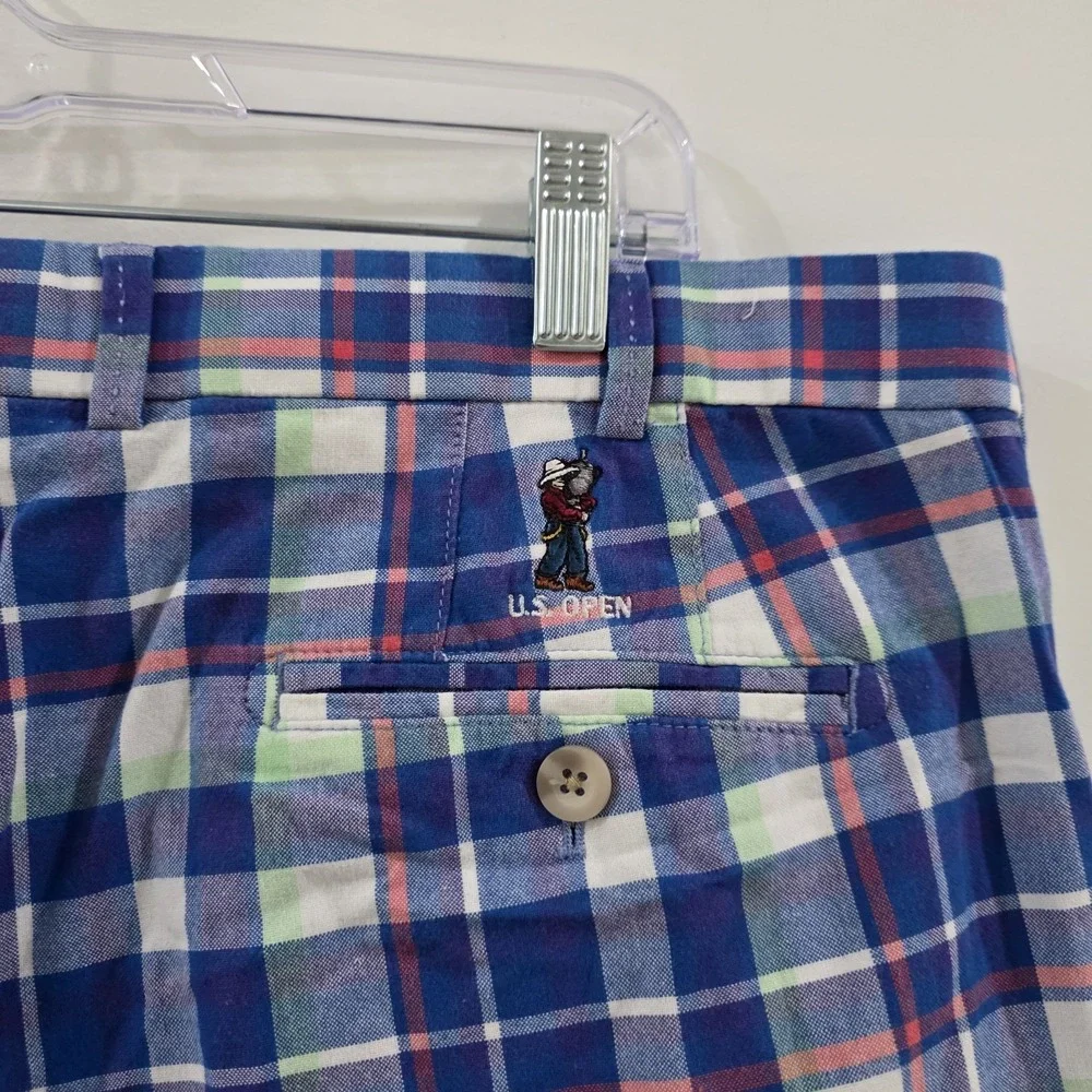 Peter‎ Millar Mens Plaid Golf Shorts Size 40 Us Open Sporty Athleisure